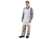 Poly Apron White 24 in. W x 42 in. L One Size Fits All 1000 Carton