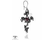 Alchemy Gothic E130 Rose Thorn Cross Earrings