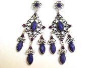 Alur Jewelry Inc. 14351PU Diamond shape Chandelier Earring in Purple