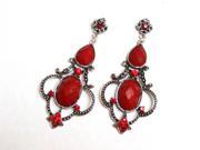Alur Jewelry Inc. 14352RD Bell shape Chandelier Earring in Red