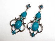 Alur Jewelry Inc. 14352TQ Bell shape Chandelier Earring in Turquoise