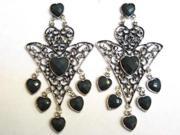 Alur Jewelry Inc. 14354GY Hearts Chandelier Earring in Gray