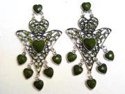 Alur Jewelry Inc. 14354OL Hearts Chandelier Earring in Olive
