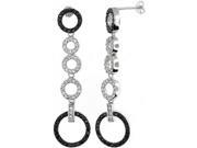 Doma Jewellery DJS01895 Sterling Silver Rhodium Plated Earring with CZ 53mm Height