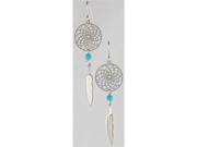 AzureGreen JED60T Dream Catcher Earring with Turquoise Beads