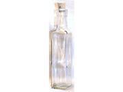 AzureGreen L8SGC Square Glass Bottle with Cork