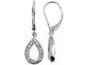 Doma Jewellery DJS01799 Sterling Silver Earring with CZ 31mm Height
