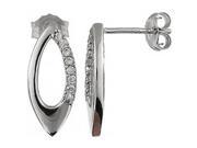 Doma Jewellery DJS01871 Sterling Silver Earring with CZ 17mm Height