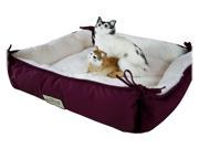 Aeromark C06HJH MB Armarkat Pet Bed Cat Bed 16 x 16 x 6 Burgundy Ivory