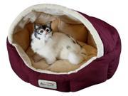 Aeromark C08HJH MH Armarkat Pet Bed Cat Bed 18 x 14 x 11 Burgundy Beige