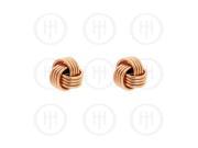 Doma Jewellery MAS06101 Sterling Silver Stud Knot Rose Colour Earrings 7mm ST 1007 R