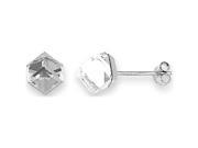 Doma Jewellery MAS01196 Sterling Silver Stud Earrings with Clear Crystals