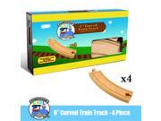 Brybelly Holdings TCON 03 4 6 Inch Curved Wooden Train Tracks by Conductor Carl