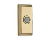 Baldwin 9BR7015 004 Wired Rectangular Bell Button Polished Brass