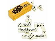 Brybelly Holdings GDOM 001 Set of 28 Double Six Dominoes with Brass Spinners