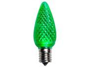 Queens of Christmas C9 RETRO GR Green Retrofit C9 E17 Base LED Bulbs Pack of 25