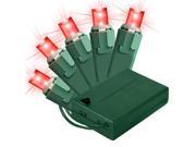 Queens of Christmas BAT 50MMRE 4G Battery Operated with 50 Conical Red LED Lights
