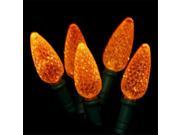 Queens of Christmas C 25C6OR 4G Commercial Grade A Orange C6 LED Lights 4 in. Spacing