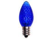 Queens of Christmas C7 DIM RETRO BL Blue Dimmable Retrofit C7 E12 Base LED Bulbs Pack of 25