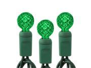 Queens of Christmas S 70G12GR 4G 23 ft. G12 Globe Green LED Lights with 4 in. Spacing and Green Wire