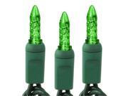 Queens of Christmas S 70M5GR 4G 23 ft. Green M5 LED Lights with 4 in. Spacing and Green Wire