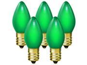 Queens of Christmas WL C7P G Green Dimmable C7 E12 Base Incandescent Ceramic Bulbs Pack of 25