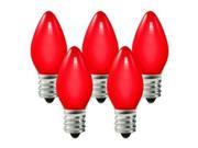 Queens of Christmas WL C7P R Red Dimmable C7 E12 Base Incandescent Ceramic Bulbs Pack of 25