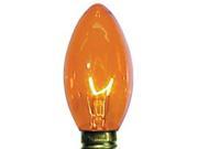Queens of Christmas WL C9 O Orange Amber Dimmable C9 E17 Base Incandescent Replacement Bulbs Pack of 25