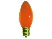 Queens of Christmas WL C9P O Orange Dimmable C9 E17 Base Ceramic Painted Incandescent Replacement Bulbs Pack of 25