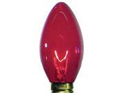 Queens of Christmas WL C9 R Red Dimmable C9 E17 Base Incandescent Replacement Bulbs Pack of 25