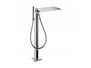 Hansgrohe 18450001 Montreux 1 Handle Freestanding Roman Tub Faucet Trim Kit with Handshower in Chrome Valve Not Included