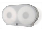 E Z Taping System RD0027 03 9 in. Twin Jumbo Tissue Dispenser in White Translucent