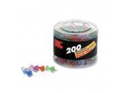Officemate International Corp 35710 Officemate International Corp 35710 Push Pins Assorted Translucent Colors 200 Co
