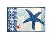 Homefire Rugs PY JB089 22 in. x 34 in. Italian Tile with Starfish Rug