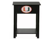 Adventure Furniture C0533 Miami University of Miami Nightstand Side Table