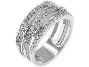 Doma Jewellery MAS02245 8 Sterling Silver Ring with Cubic Zirconia Size 8