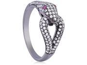 Doma Jewellery MAS02395 8 Sterling Silver Ring with Black Rhodium Micro Set Cubic Zirconia Size 8