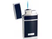 Caseti CAL438BL Caseti Troy Blue Lacquer Single Torch Flame Cigar Lighter