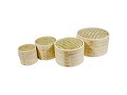 Town Food Service 34208 8 in. Bamboo Steamer Set