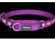 Red Dingo MC BZ PU SM Martingale Dog Collar Design Breezy Love Purple Small