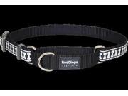 Red Dingo MC RB BB SM Martingale Dog Collar Reflective Black Small