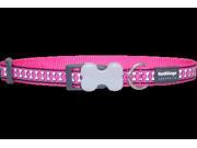 Red Dingo DC RB HP SM Dog Collar Reflective Hot Pink Small