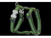 Red Dingo DH RB GR SM Dog Harness Reflective Green Small