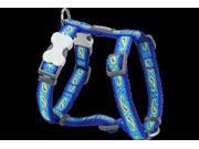 Red Dingo DH P2 DB SM Dog Harness Design Green Blue Paisley Small