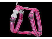 Red Dingo DH RB HP LG Dog Harness Reflective Hot Pink Large