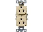 Morris Products 82150 Commercial Duplex Receptacle 20A 125V Ivory