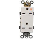 Morris Products 81921 Decorator Isolated Ground Duplex Receptacle White 15A 250V