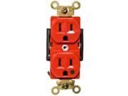 Morris Products 82253 Hospital Grade Duplex Receptacle Red 15A 125V