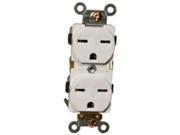 Morris Products 82201 Industrial Grade Duplex Receptacle White 15A 250V