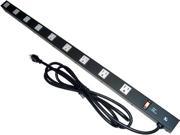 E dustry EPS 3099BL 36 in. 9 Outlet Metal Power Strip